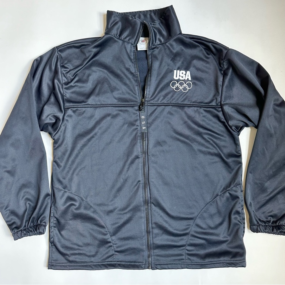 USA Olympic Gray Full-Zip Sweatshirt